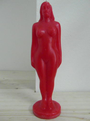 Vela Figura Mujer Rojo.