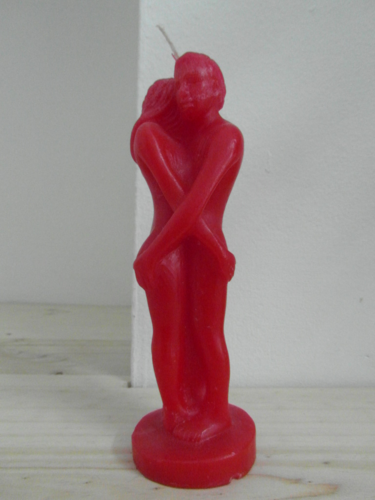 Vela Figura Pareja Entrelazadas Rojo (20 Cm.)