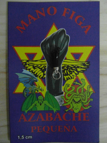 Talismán Mano Figa Azabache Pequeña 1,5 cm.
