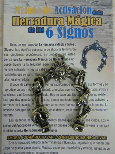 Amuleto Herradura Mágica 6 Signos.