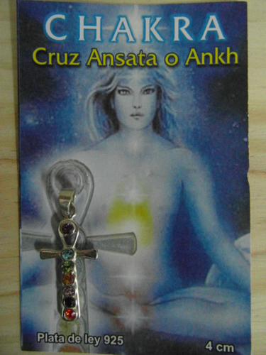 Amuleto Chakra Cruz Ansata 4 Cm.