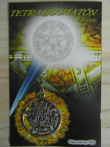 Amuleto Tetragrámaton Fino 3 Cm. (Plata de Ley 925)