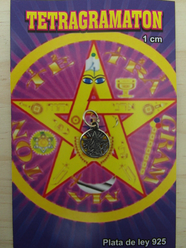 Amuleto Tetragramaton Labrado 1 Cm. (Plata de Ley 925)