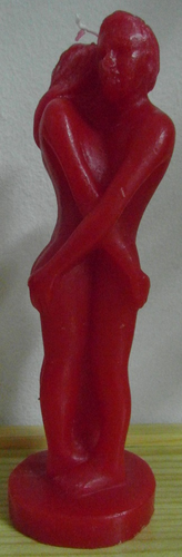 Vela Figura Pareja Unión Rojo 20 cm.