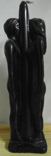 Vela Figura Rompe Pareja Negro 20 cm.